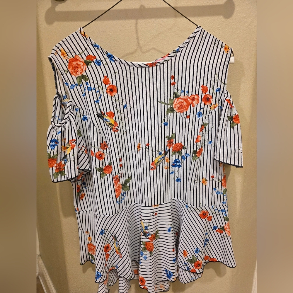 Floral Striped Blouse
